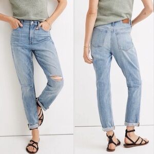 Madewell The High-Rise Slim Boyjean in Light Blue Wash Sz 25